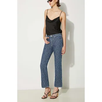 Dámské oblečení Džíny Kenzo Bara Cropped Fit Jeans FE62DP2296J3.DS modrá 55X, vel. 27