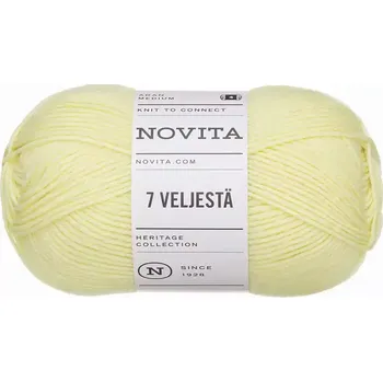 Příze Novita 7 Brothers 222 Vanilka (Ponožková příze 7 Veljestä yellow rose)