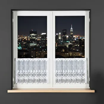 Dekorační metrážová vitrážová záclona OSKAR bílá výška 50 cm MyBestHome Cena záclony je uvedena za běžný metr, kod: 018960