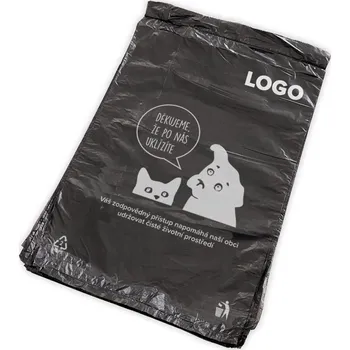 sáček na exkrement Sáčky na psí exkrementy černé S VLASTNÍM POTISKEM