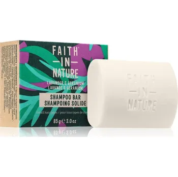 Šampon Faith In Nature Lavender & Geranium organický tuhý šampon s levandulí 85 g