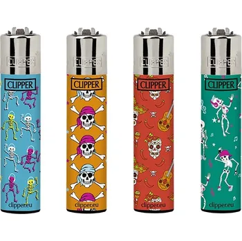 Zapalovač Zapalovač Clipper Classic Large CP11R Skulls 5