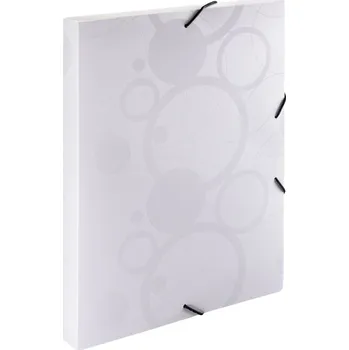 Kancelář Krabice na spisy s gumou Black&White A4, bílá