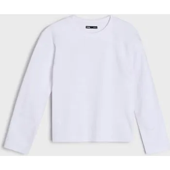 Sinsay - Bavlněné tričko z hustého interlockového úpletu - bílá - 547HC-00X - 547HC-00X-XL