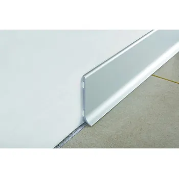 Terasové prkno Progress profile Lišta soklová stříbrná mat, hliník, délka 200 cm, výška hrany 60 mm, BTAA60