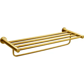 Držák na ručník Novaservis Velký držák ručníků se závěsem SMILE, kartáčované zlato ASM35BG