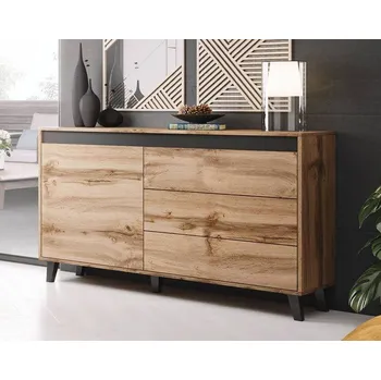 Komoda Komoda Halmar NORD stolek dub wotan/antracit (2 Karton)