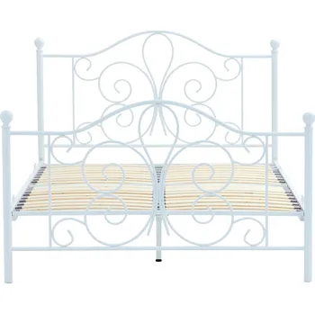 Postel Manželská postel Halmar PANAMA 140 cm kovová bílá (2p=1szt)