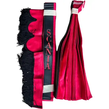 Ochranný autopotah Skládané záclonky Scania NTG- červené, černé