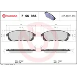 Sada brzdových destiček BREMBO PRIME, BRE P56 065