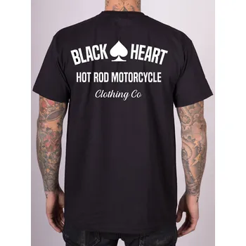 Pánské tričko A Triko BLACK HEART HOT ROD MOTORCYCLE Barva: Černá, Velikost: XL
