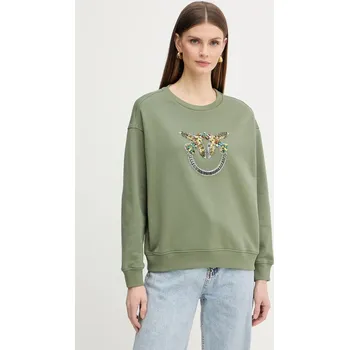 Dámské oblečení Bavlněná mikina Pinko 100534.A33G zelená 97X, vel. M