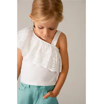 Dívčí svetr Dětský top Mayoral 3022.6L.Mini.PPY2 bílá 00X, vel. 110