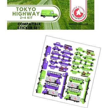 Příslušenství k deskovým hrám MeepleStickers Samolepky pro Tokyo Highway