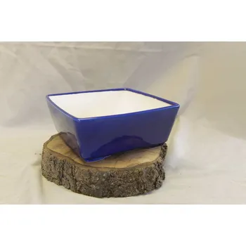 Květináč Yixing keramická miska 22x22x8,5cm Barva: Námořní modř