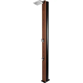 Solární ohřívač vody Solární sprcha NATUR TEAK s oplachem nohou bvz-315419