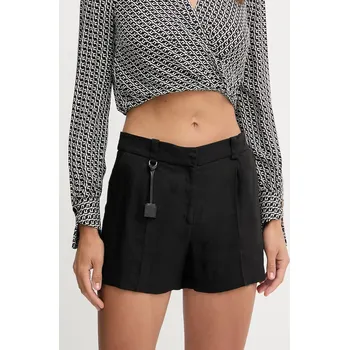 Pánské kraťasy Lněné kraťasy Elisabetta Franchi SH01252E2 černá 99X, vel. 40