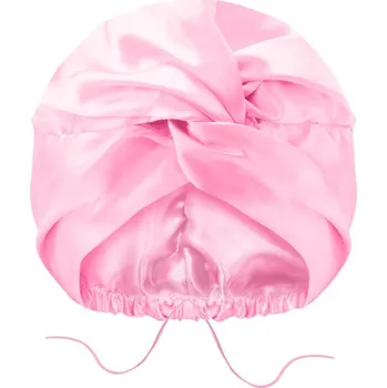 Ozdoba do vlasů GLOV Double Layer Satin Bonnet saténový turban Pink 1 ks