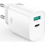 XO nabíječka CE30 PD 30W s 1x USB-C a 1x USB výstupem white
