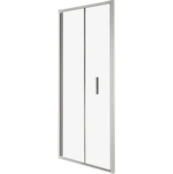 Sprchové dveře Novoterm Zalamovací sprchové dveře Solid DH CHR 100, chrom/transparent - bez vaničky