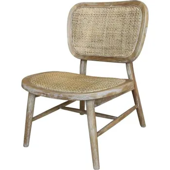 Křeslo Přírodní dřevěné křeslo s výpletem Lounge French chair - 60*62*78 cm