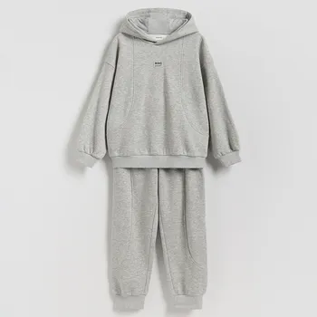 Dětská móda Reserved - Bavlněná sada - světle šedá - 584HR-09M - 584HR-09M-116