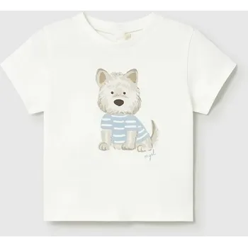 Chlapecké tričko Dětské bavlněné tričko Mayoral 1001.3A.Baby.PPY2 bílá 00X, vel. 98