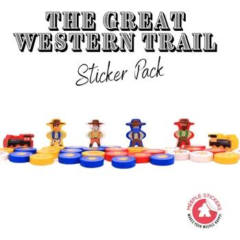 Příslušenství k deskovým hrám MeepleStickers Samolepky pro Great Western Trail (1st edition)