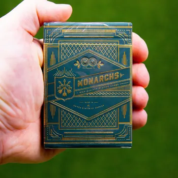 Poker Green Monarchs (Theory11) premiové karty na kouzlení, cardistry, poker