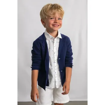 Dívčí svetr Dětský bavlněný kardigan Mayoral 3436.5A.Mini.PPY2 námořnická modř 59X, vel. 110
