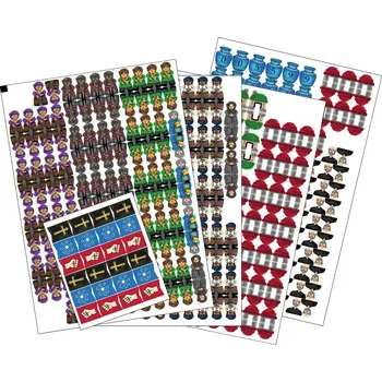 Příslušenství k deskovým hrám MeepleStickers Samolepky pro Paladinové Západního království