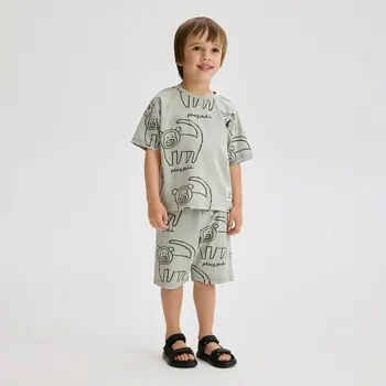 Dětská móda Reserved - Bavlněná sada - bledá zelená - 5199S-07X - 5199S-07X-80