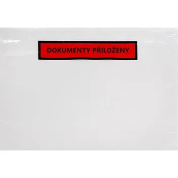 Obálka Nalepovací obálka DL PRŮHLEDNÁ s potiskem 235 x 132mm (balení 100 ks)