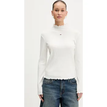 Pánské tričko Tričko s dlouhým rukávem Tommy Jeans DW0DW22461 béžová 01X, vel. S