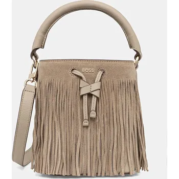 Kabelka Kožená kabelka BOSS Lenah S Bucket FR 50557994 béžová 08X, vel. ONE SIZE
