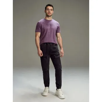 Pánské džíny Sinsay - Kalhoty Jogger slim fit - černá - 474FB-99J - 474FB-99J-38
