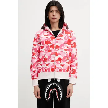 Pánská mikina Bavlněná mikina A Bathing Ape ABC Camo 2nd, L, růžová, 30X