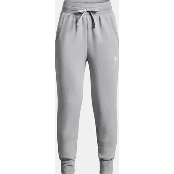 Dívčí kalhoty Dívčí tepláky Under Armour Rival Fleece LU Joggers 1373133-012 Šedá YXL