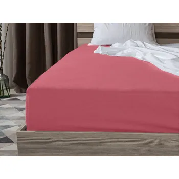 Bytový textil Jersey prostěradlo s lycrou červené 90 x 200 cm