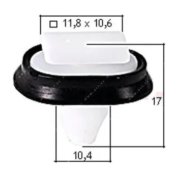 Lišta karosérie příchytka na boční lišty - 10ks