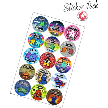 Příslušenství k deskovým hrám MeepleStickers Samolepky pro hráče sada 1