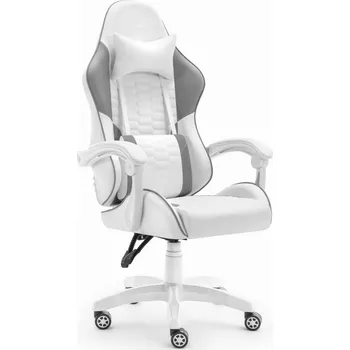 Herní židle Herní židle HC-1000 Šedo-bílá