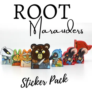 Příslušenství k deskovým hrám MeepleStickers Samolepky pro Root: Rozšíření Plenitelů