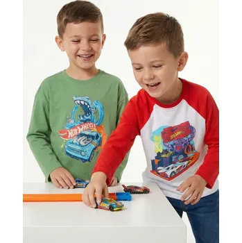 Chlapecká mikina Sinsay - Bavlněná trička s potiskem 2 pack Hot Wheels - vícebarevná - 631DY-MLC - 631DY-MLC-128