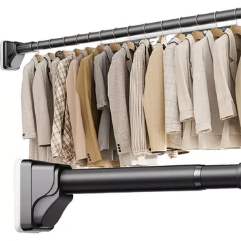 Tyč na sprchový závěs Rozpěrná sprchová tyč Real Garden 11,5-25,5 x 3 cm černá