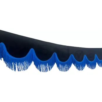 Ochranný autopotah Bordura do kamionu Volvo- černá, modré třásně