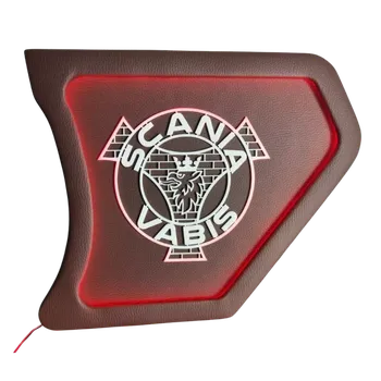 Autopotah Dveřní panely SCANIA NTG podsvícené - tmavě hnědá/vabis + červené podsvícení