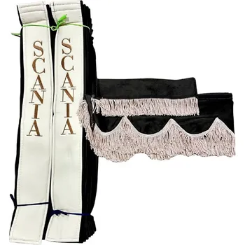 Ochranný autopotah Skládané záclonky 3v1 SCANIA NTG - béžová/tm.hnědá