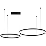 Immax NEO FINO NEW Smart závěsné svítidlo 2 kruhy, 60+80cm, 93W, černé, Zigbee 3.0
