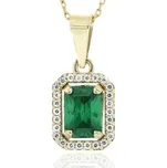 Zlatnictví U Kostela Zlatý přívěsek se zeleným kamenem 791zž 581109922